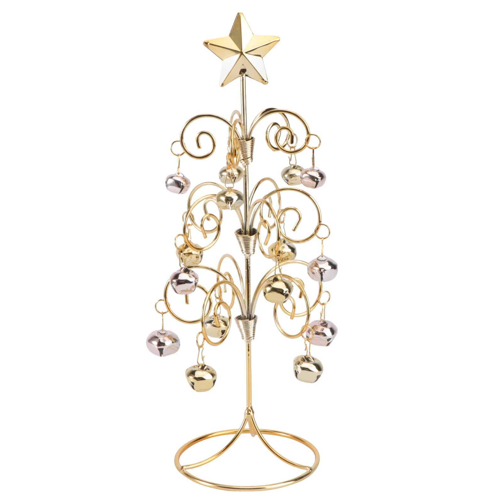 

1Pcs Mini Christmas Tree Metal DIY Exquisite Golden Chic Decoration Prop Festive Desktop Tabletop Christmas Ornament