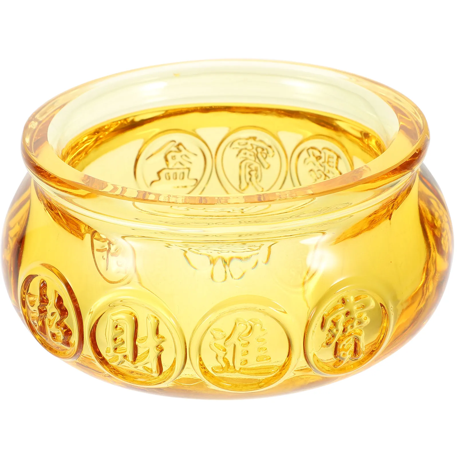 

Citrine Crystal Cornucopia Wealth Bowl Decorative Statue Home Office Housewarming Gift Compact Size Long Lasting Visual Effect