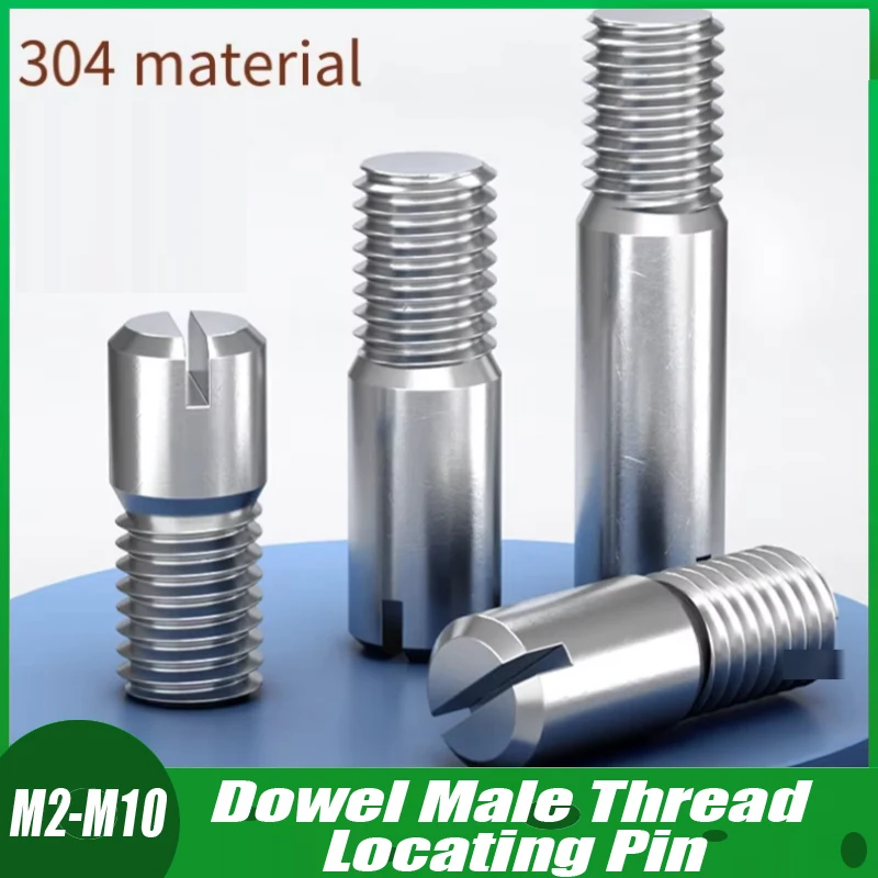 

Dowel Male Thread Locating Pin 304 Stainless Steel Length 5mm - 50mm M2 M2.5 M3 M4 M5 M6 M8 M10