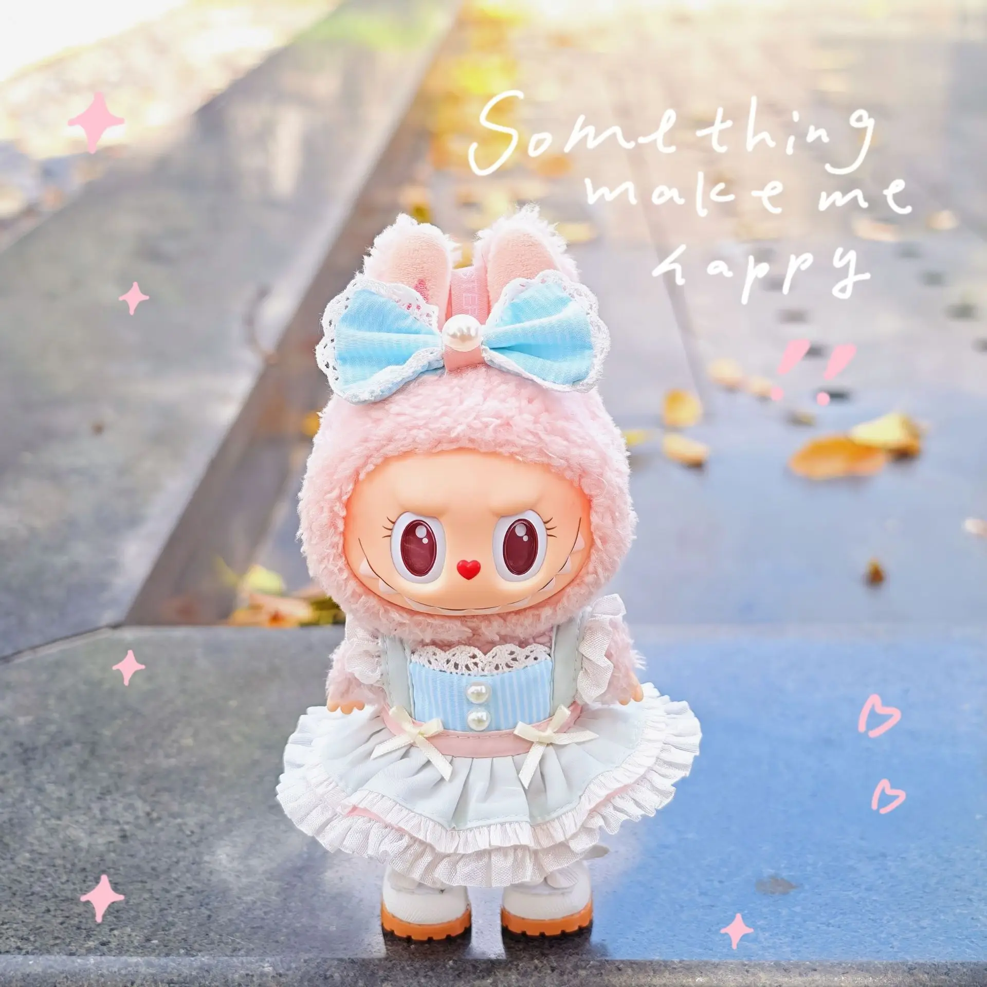 

15/17cm LABUBU Doll Clothes 1st-3rd Gen Fairy-Style Light Yellow Princess Dress With Princess Shoes Set Holiday Dress-Up Gift