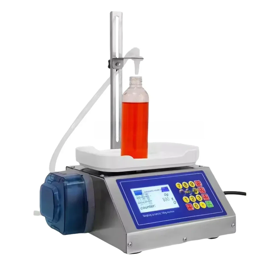 Semi Automatic Liquid Filling Weighing Machine Plastic Pump Check Weight High Viscosity Liquid Filling Machine