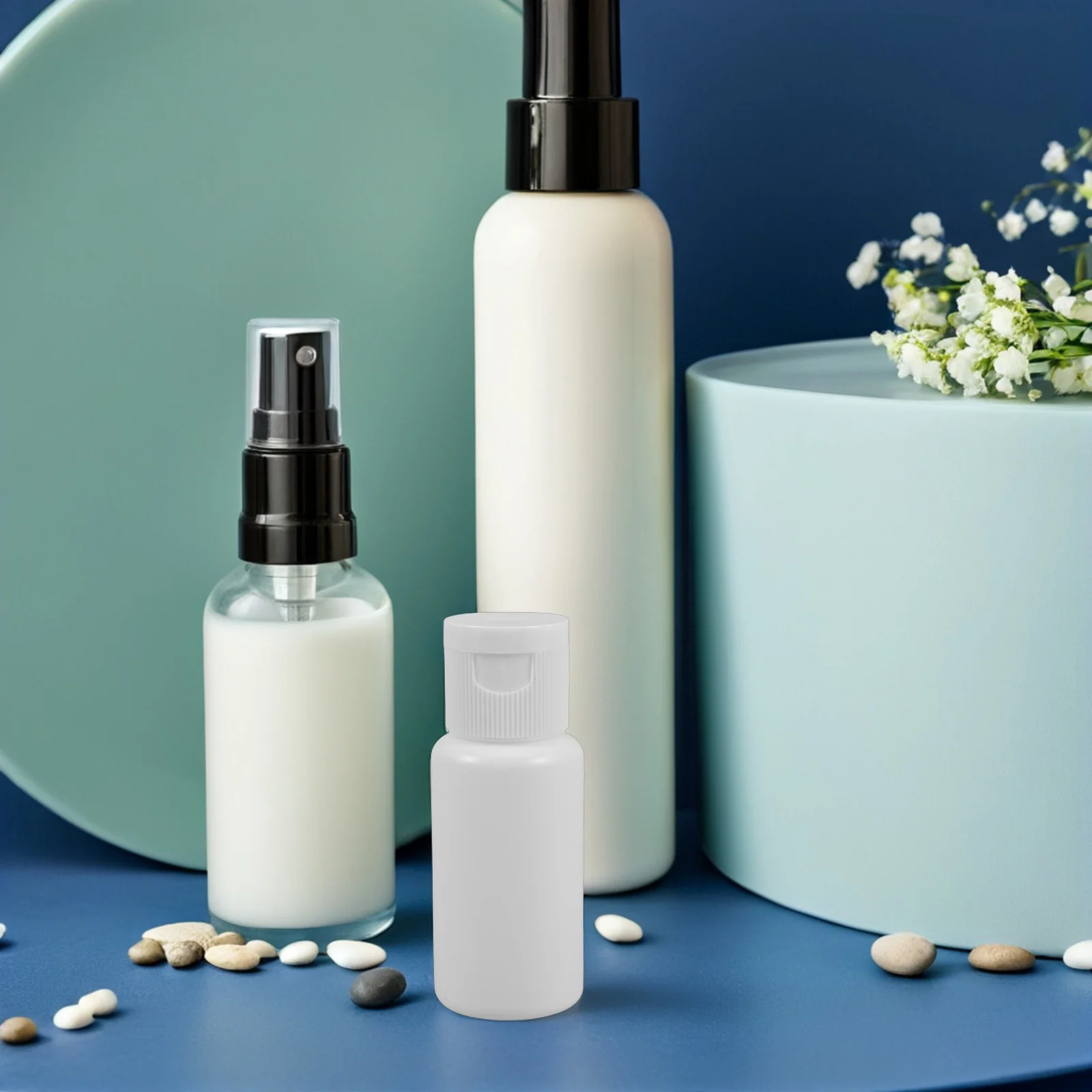 5 stuks flessen 20 ml hervulbare flip-dop draagbare reiscontainers reisformaat lotion shampoo vloeibare verpakking