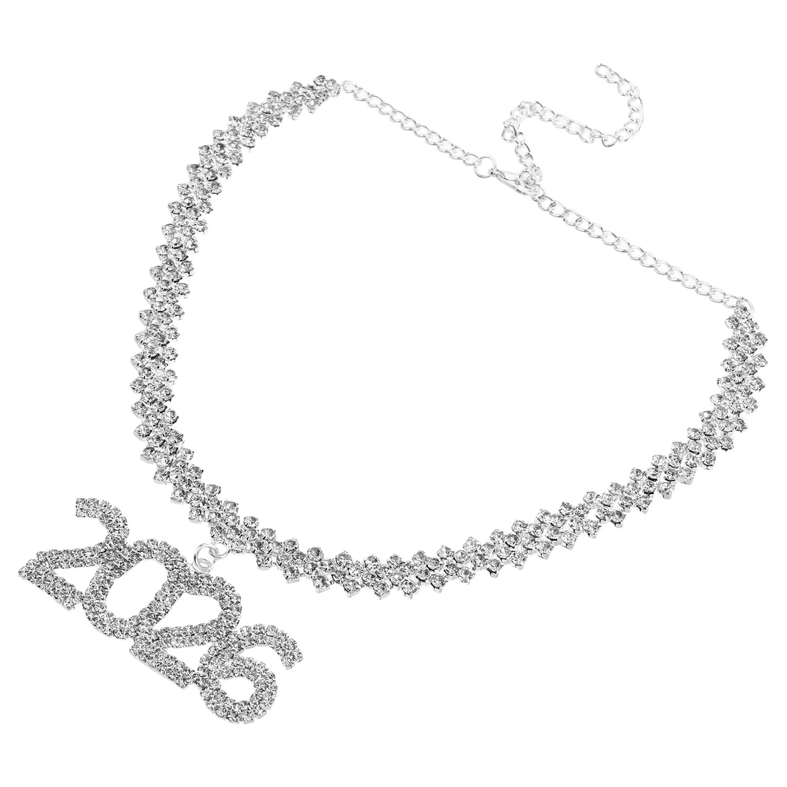 

Digital Clavicle Chain Rhinestone Choker 2026 Pendant Sparkling Bling Necklace For Women Hiphop Party Jewelry Adjustable
