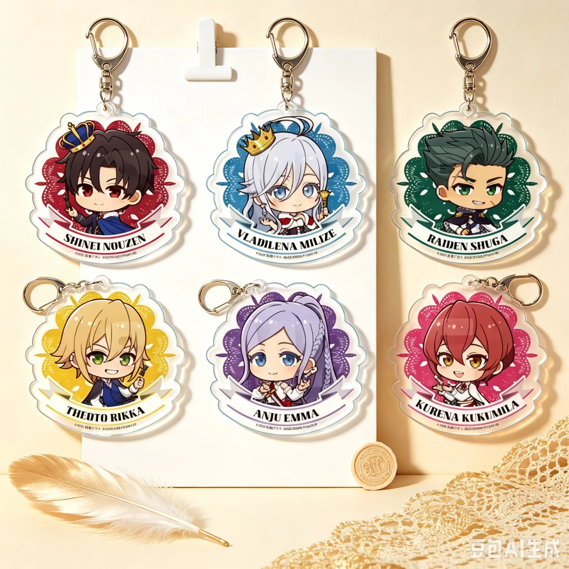 Toys Room Decorat Cartoon 86: Eighty-Six Figure Decoration Bag Key Ring Charm Gift Anime Acrylic High Definition Images Keychain