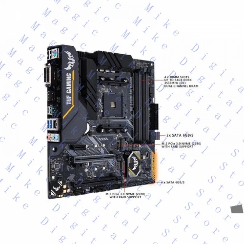 

UU FOR ASUS TUF B450M-PRO GAMING AMD Ryzen 3 AM4 DDR4 Micro-ATX Motherboard