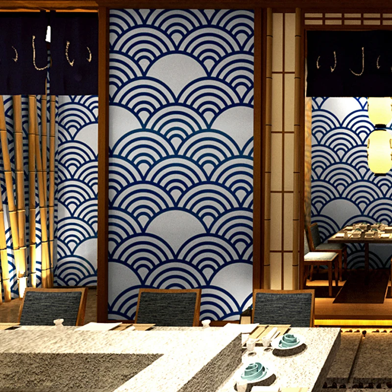 Японские обои в стиле Ямато: Декор для ресторана японской кухни, лапши ламянь, суши-баров, в стиле укиё-э, с изображением Хайланга