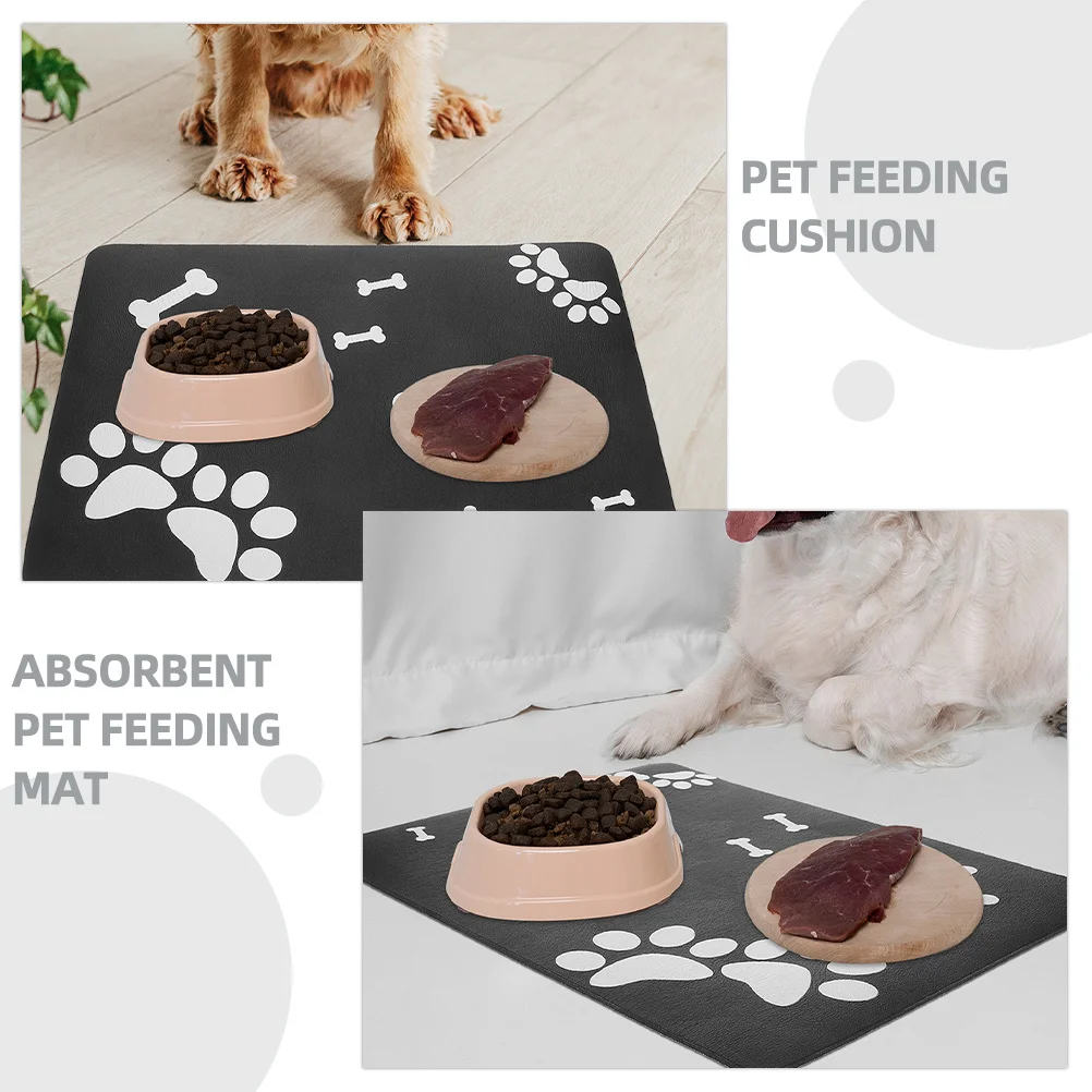 

Pet Feeding Mat Absorbent Water Absorbing Food Bowl Mat No Spill Quick Drying Pet Placemat for Dog Cat Absorbent Pads for Pets