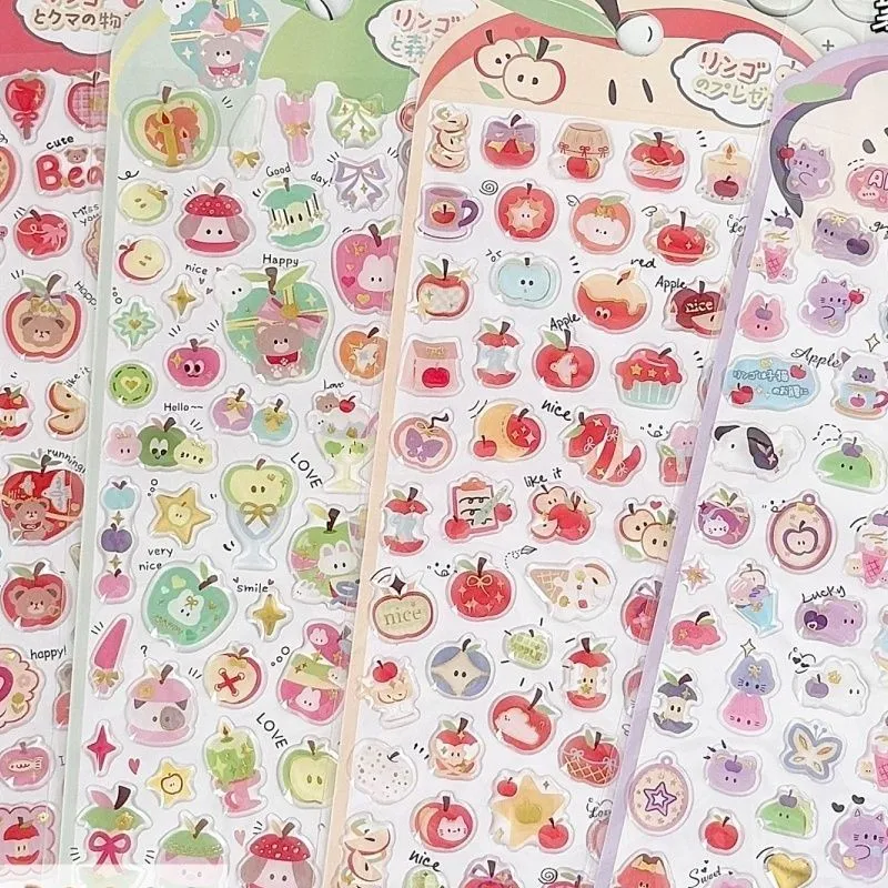 Ins Bonbon Drop ملصقات لطيف كريستال ثلاثية الأبعاد الإغاثة ملصق مائي لحقيبة الهاتف دفتر السنة الجديدة  bons bons bons à 걸 걸 걸 걸šulg