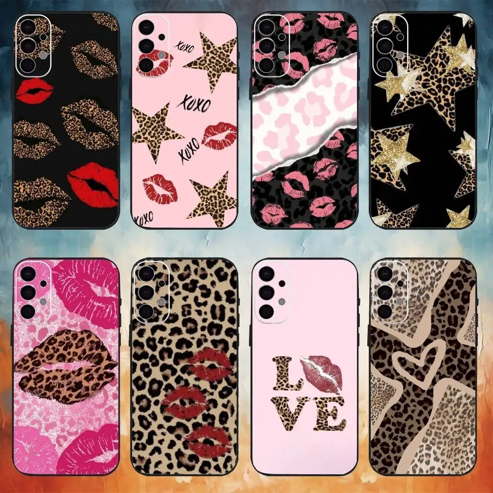 

Sexy leopard print paper Phone Case For Samsung S25,S24,S21,S22,S23,S30,Ultra,S20,Plus,Fe,Note,10,9,5G Black Cover