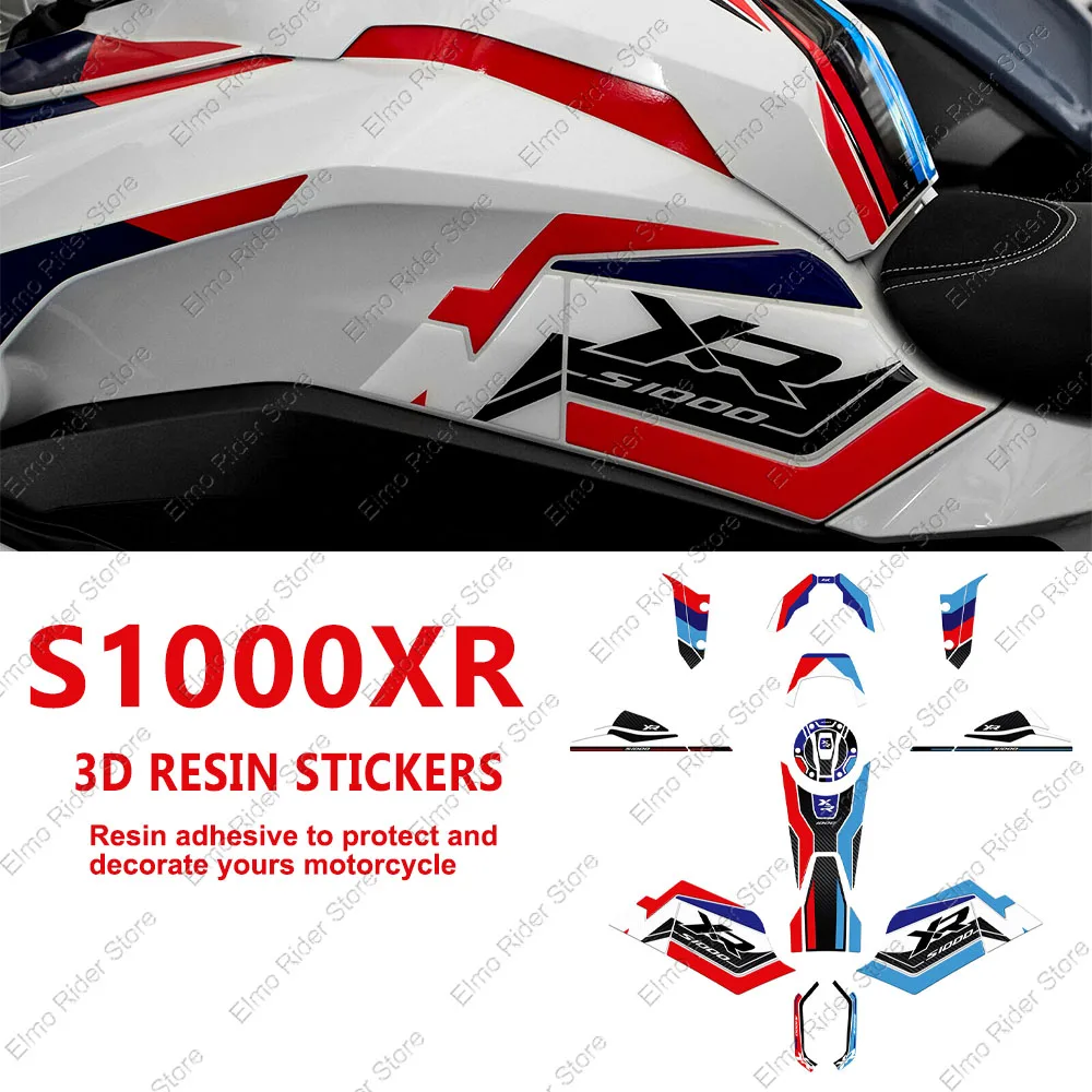 

Motorcycle 3D Gel Epoxy Resin Protective Sticker For BMW S1000XR 2024 Tank Pad Stickers Kit New Fairing Shell Sticker Decals Kit