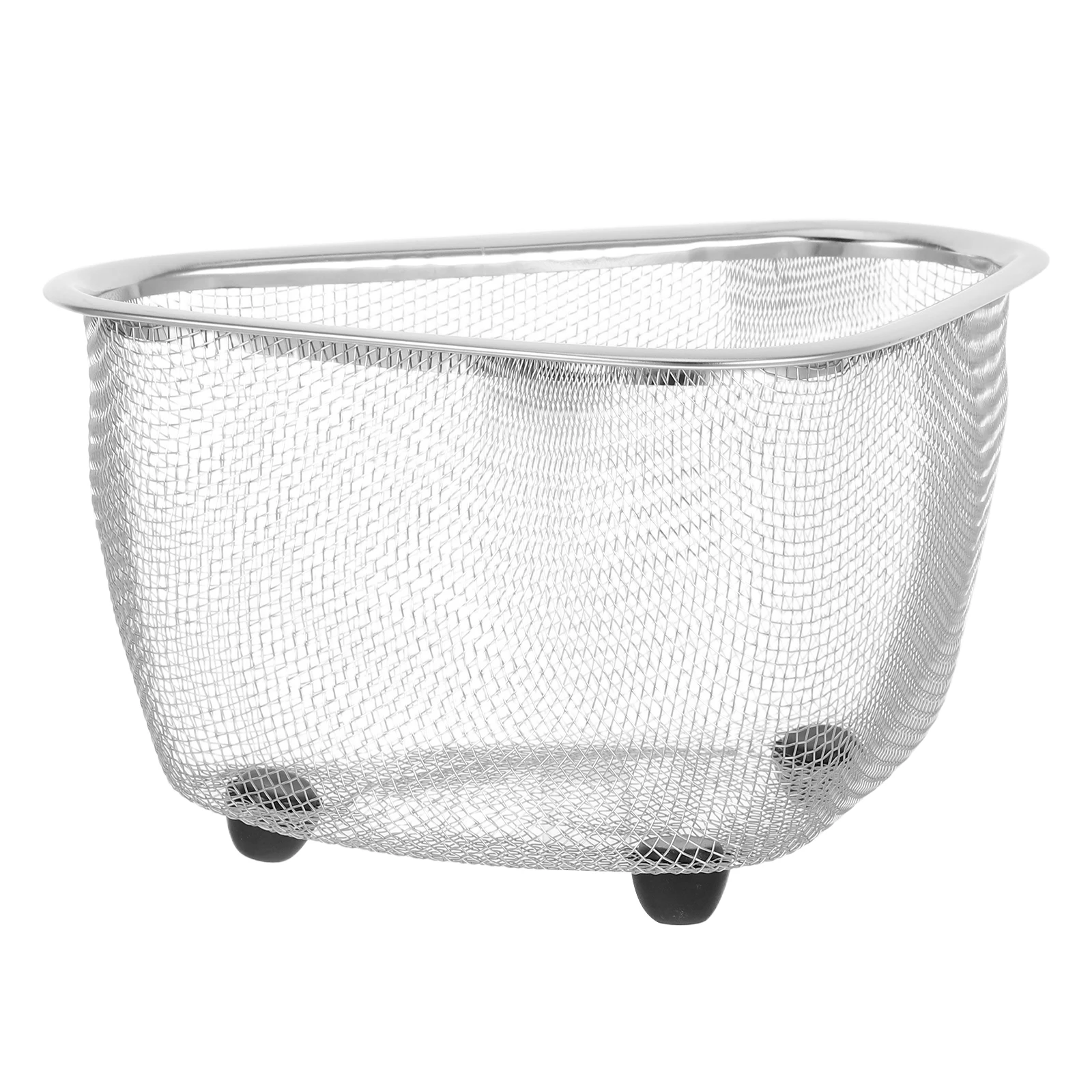 

1pc Triangle Sink Basket Stainless Steel Mesh Drain Tray For Vegetable Washing Fruit Cleaning Kitchen Sink Drainer Rack Sponge