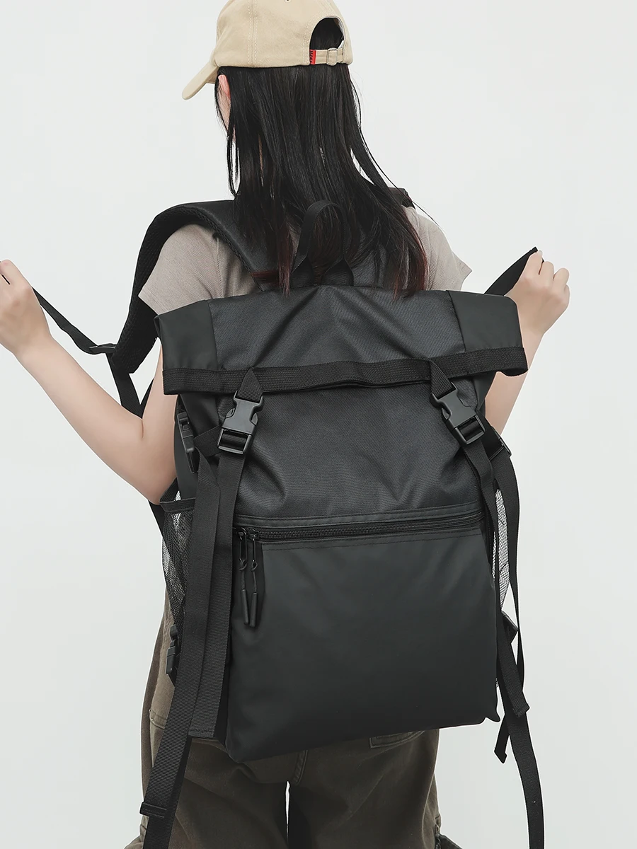 School bag college student large capacity fashion brand bag short-distance travel backpack computer bag light sports leisure