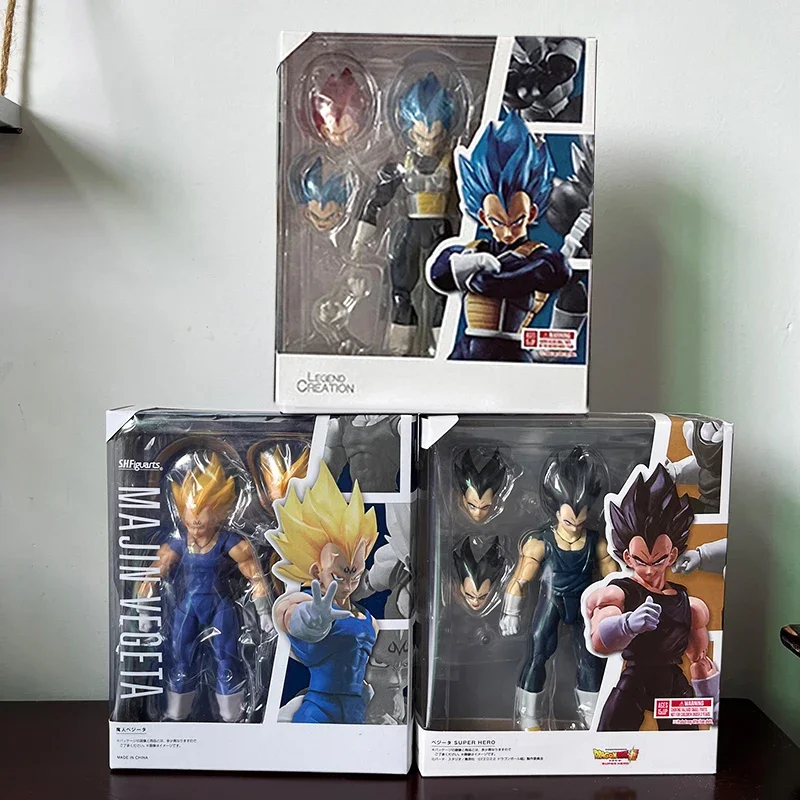 SHF Dragon Ball God Vegeta Figure Super Saiyan Figure Anime Dragon Ball Super Vegeta Blue Action Figures Figuarts Toys 15cm