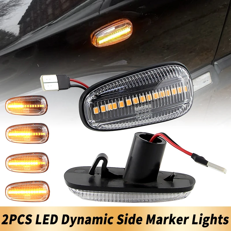 2 uds LED señal de giro dinámica lámpara de posición lateral Canbus para Opel Zafira A 99-05 Astra G 98-09 para Cadillac Escalade 08-13 STS 05-11