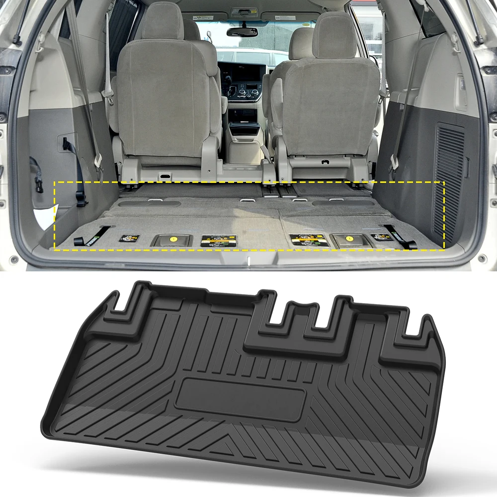 

For Toyota Sienna XL30 3rd 2011-2020 Car Cargo Liner All-Weather TPE Non-slip Trunk Mats Boot Tray Carpet Interior Accessories