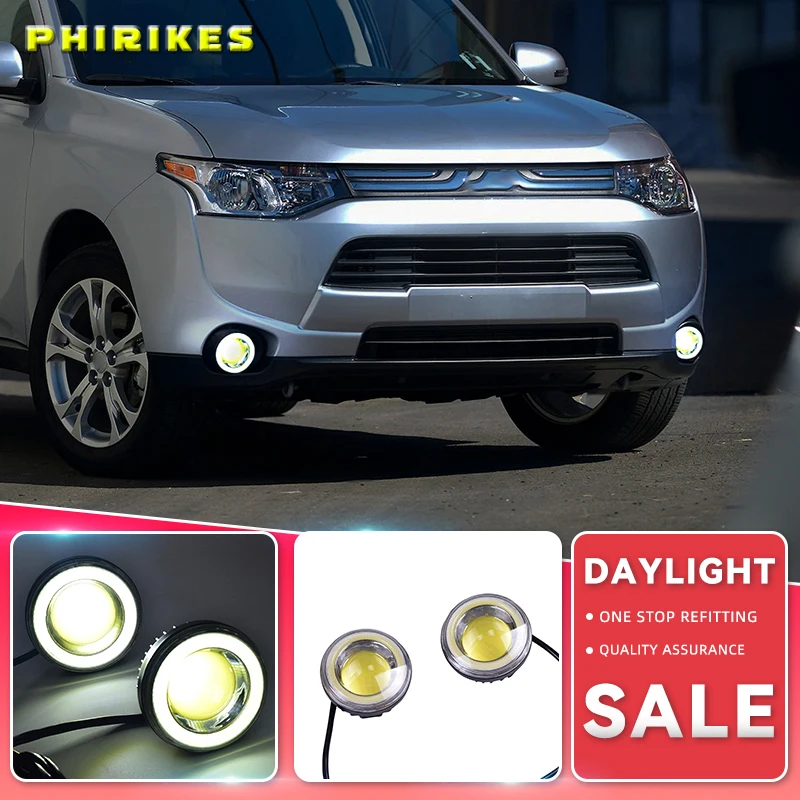 

For Mitsubishi Outlander 2013 2014 2015 LED DRL Daytime driving Running Lights Daylight Waterproof Fog Head Lamp white