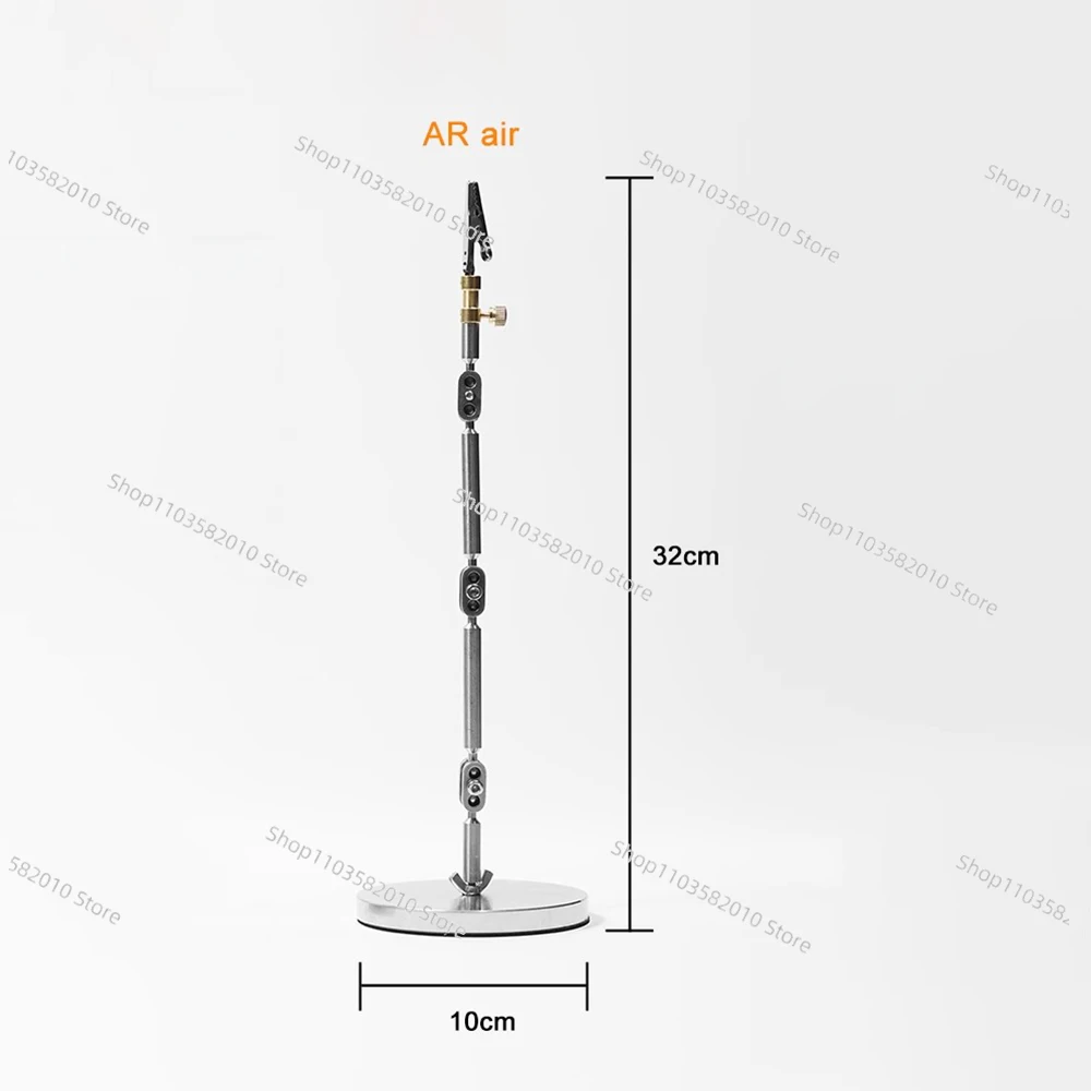 Upgraded Round-Base Stop Motion Animation Stand - 360° All-Direction Stainless Steel Holder with 7 Interchangeable Heads