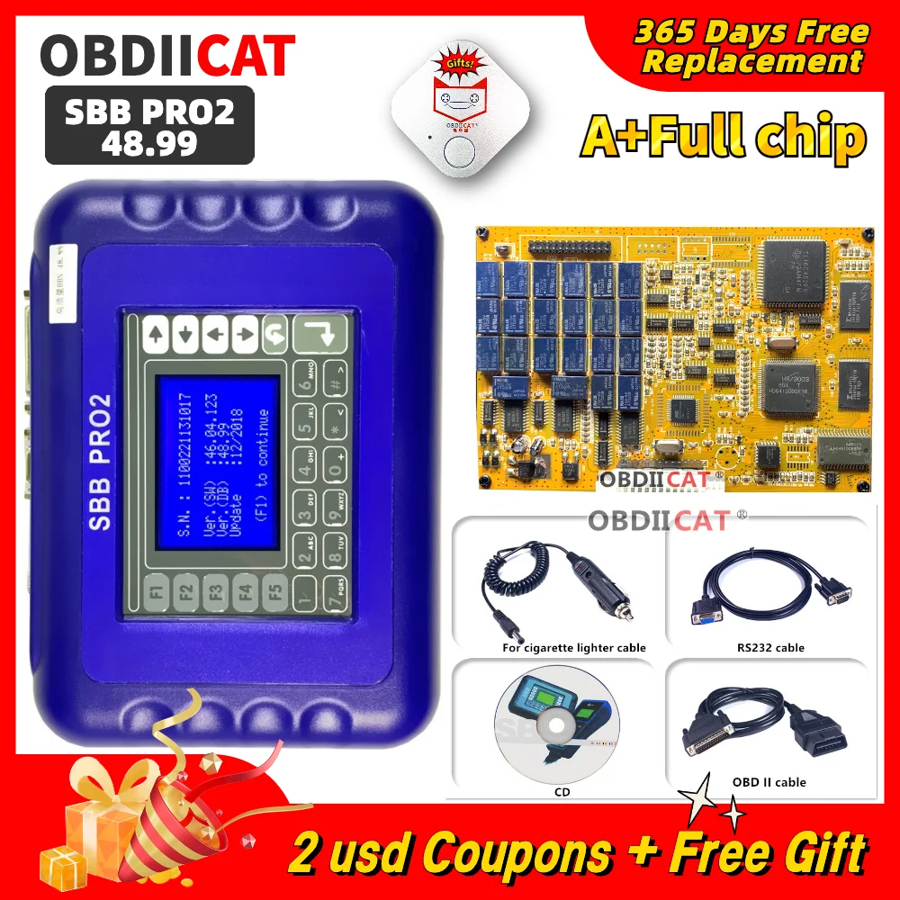 OBDIICAT Best Quality SBB PRO2 V48.99 SBB V46.02 V48.88 V33.02 auto key programmer Good Quality key programming for car tools