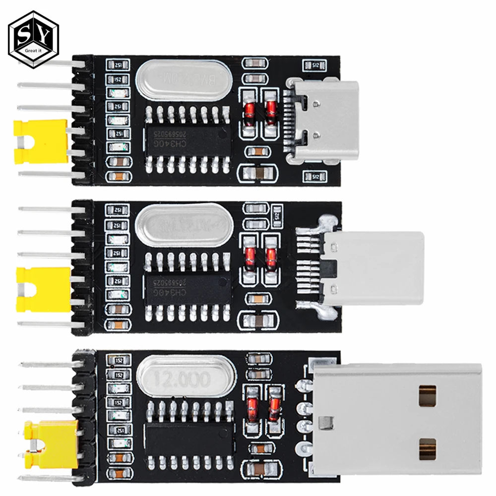 Преобразователь USB в TTL UART модуль CH340G CH340 3,3 В 5 в переключатель type-c