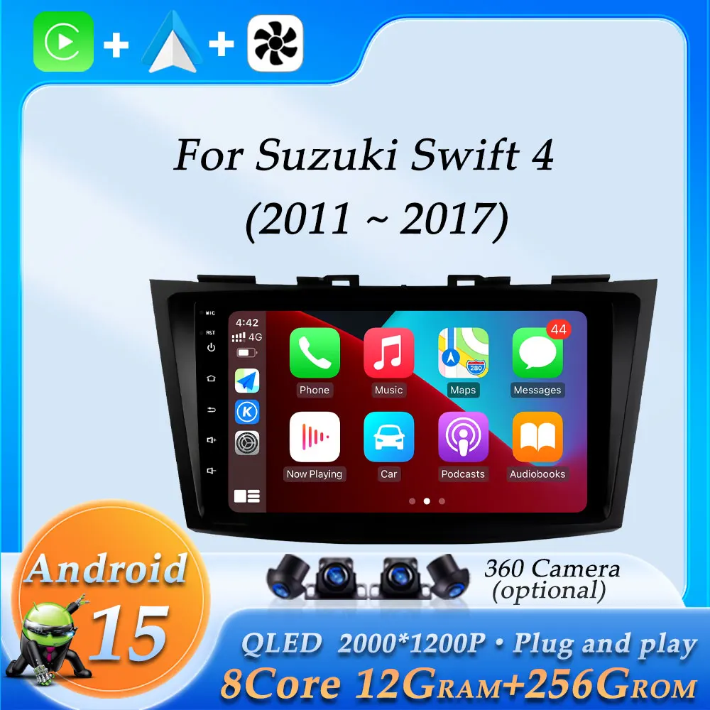 

Беспроводной CarPlay для Suzuki Swift 4 2011-2017 Автомобильный радиоприемник Видео Аудио Мультимедийный плеер GPS-навигация DSP Стерео Bluetooth WiFi