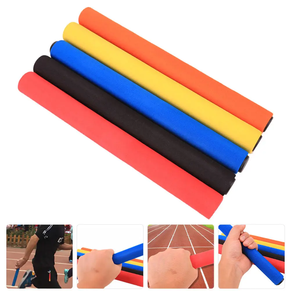 5Pcs Lightweight Sponge Relay Competition Sticks Track Field Training Outdoor Sports Supply Race Accessories