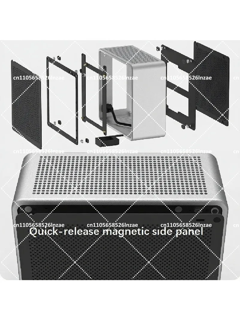 2022 MQ4 Core Display All Aluminum Alloy Integrated ITX Chassis for HTPC Desktop Small Form Factor PC Case