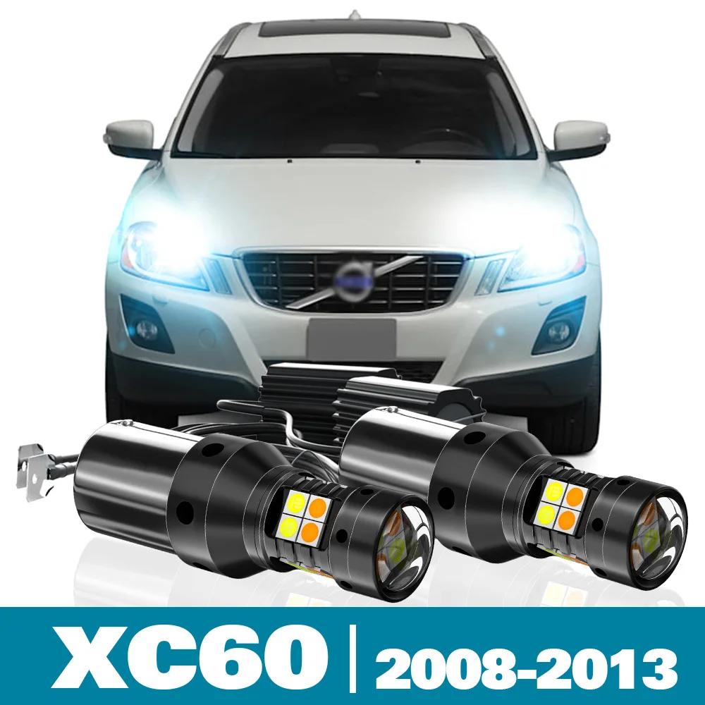 

2pcs LED Dual Mode Turn Signal+Daytime Running Light DRL Canbus For Volvo I XC60 Accessories 2008-2013 2009 2010 2011 2012