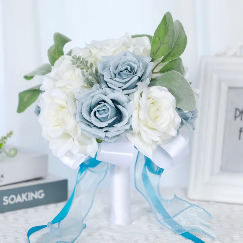 

1pcs, Festival, Wedding, Valentine's Day, Bride's Wedding Bouquet, Simulation Flower, Maid of Honor Group Bouquet Rose