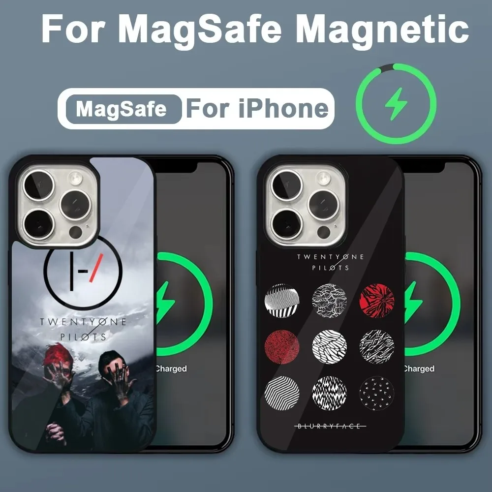 T-Twenty O-One Pilots Phone Case For iPhone 16,15,14,13,12,11,Plus,Pro,Max,Mini Magsafe Magnetic Wireless Charging