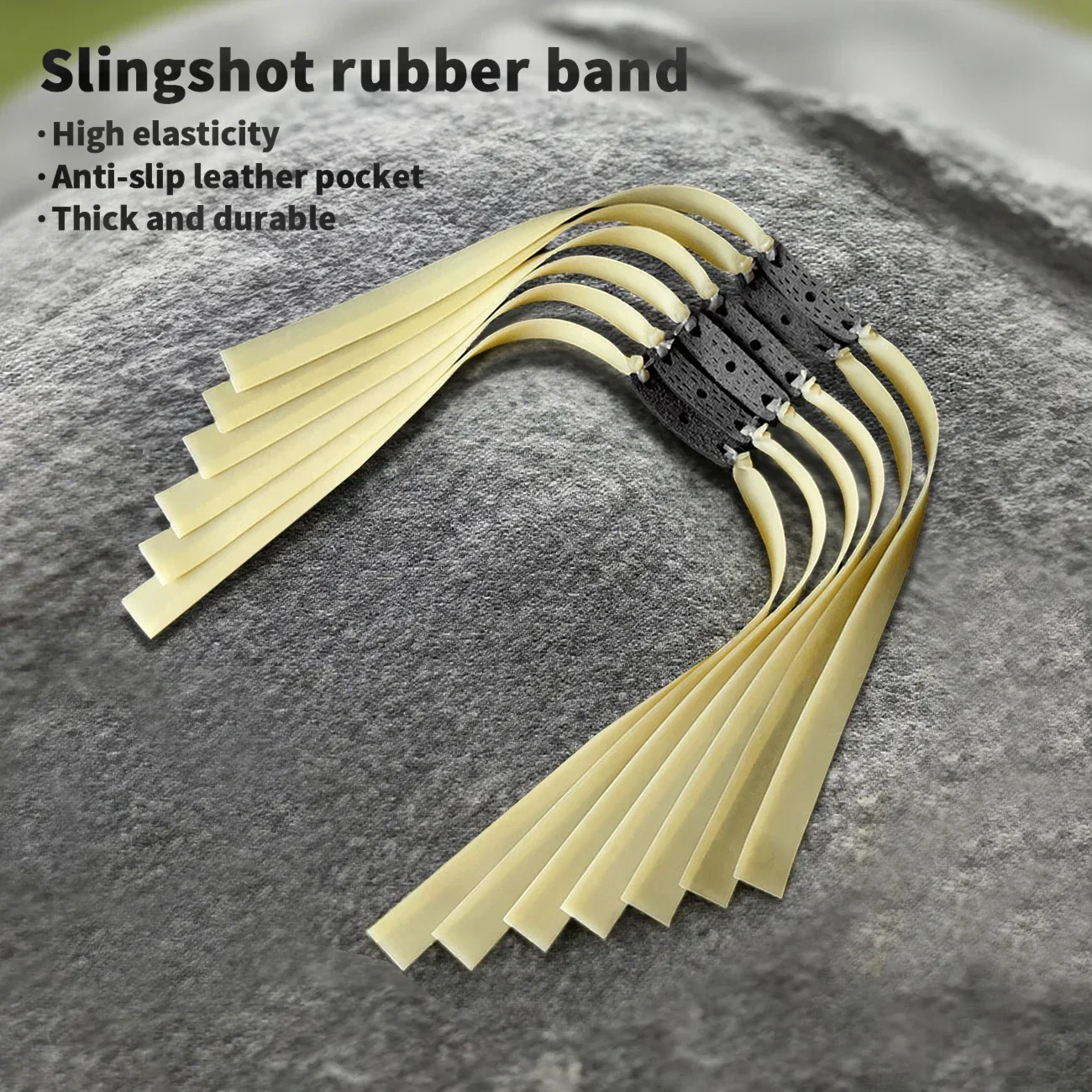 10 cinghie di ricambio per fionda, gomma ad alta elasticità, cinghie piatte in gomma, adatte per tiro all'aperto e caccia