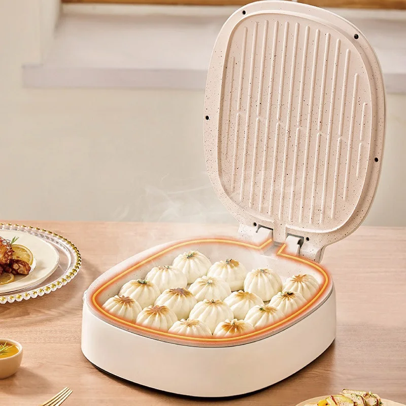 220V Electric Baking Pan Home Double-sided Heating Hanging Pancake Machine Pie Pizza Bak Pan 3 Gear Adjust Grill Machine 1400W