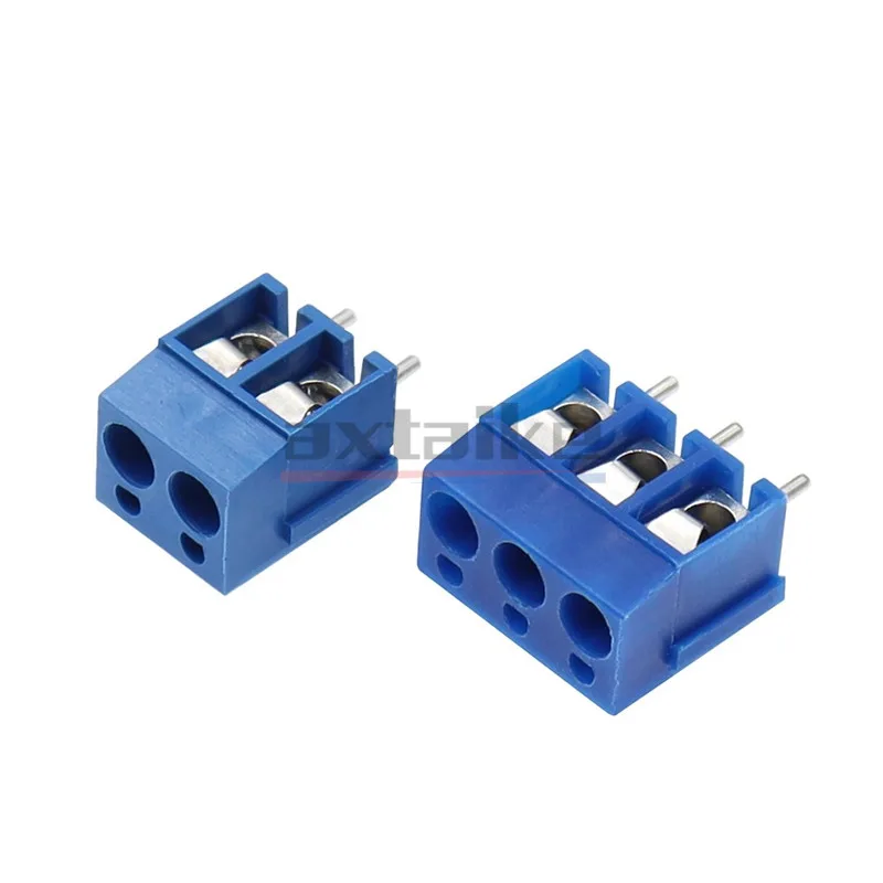 20PCS MG/KF301 2Pin 3Pin 5,0mm 15A 300V KF301 Fuß abstand 5mm Terminal blau Stecker Spliceable Anschluss Terminal