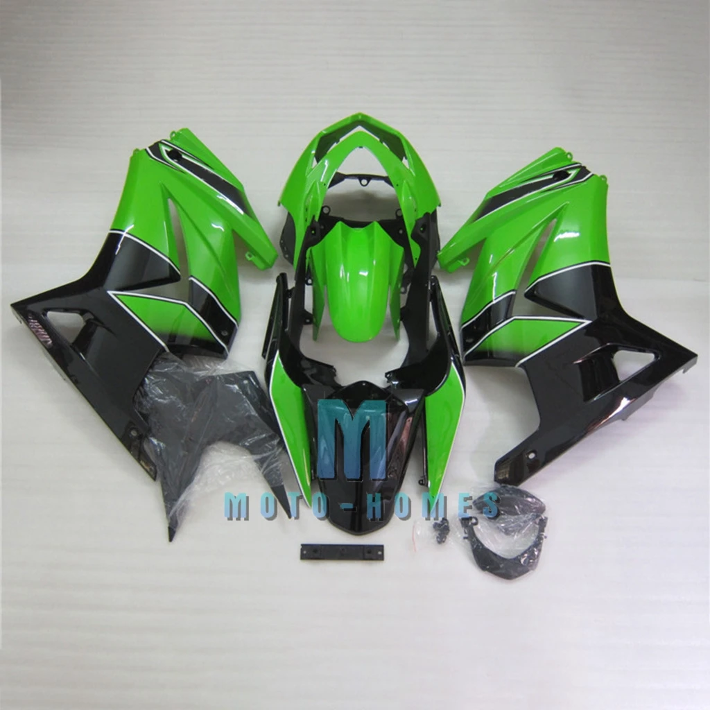 Juego de carenado para motocicleta, kit de inyección de plástico verde para KAWASAKI Ninja 250R, 2008, 2009, 2010, 2011, 2012, 2019, 100%, EX250, 08-19