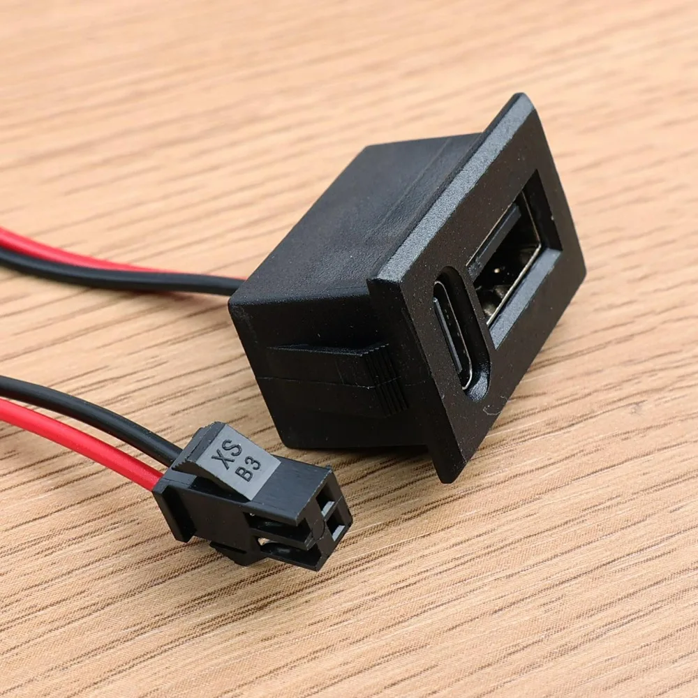 Dualer USB-C-Buchsenanschluss 20V/3A Kupferkabel Ersatz für Auto, Fahrzeug, Smart-Home-Geräte – Strom- und Datenanschluss – Detail 6