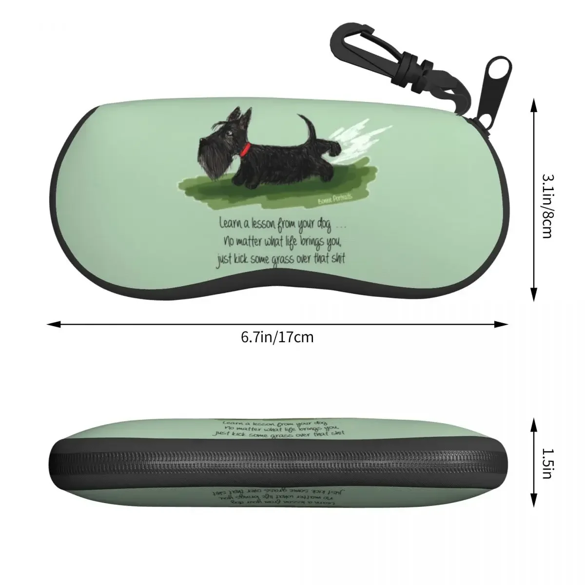 Kawaii Scottie Dog Shell Eyeglasses Protector Cases Cool Sunglass Case Scottish Terrier Glasses Pouch