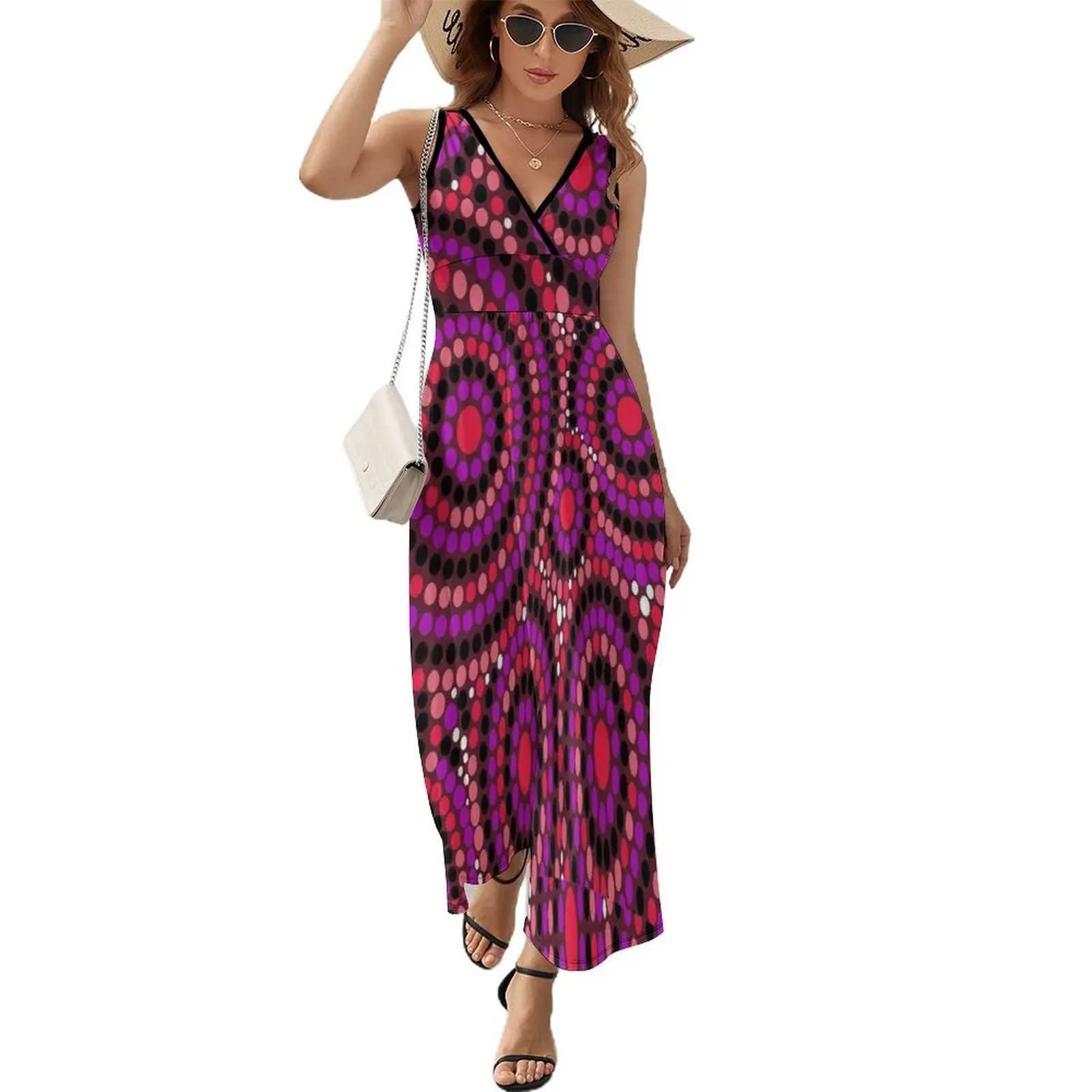 

Australian Aboriginal Art Pattern Sleeveless Dress Beachwear Summer dresses for women ladies dresses for women 2023