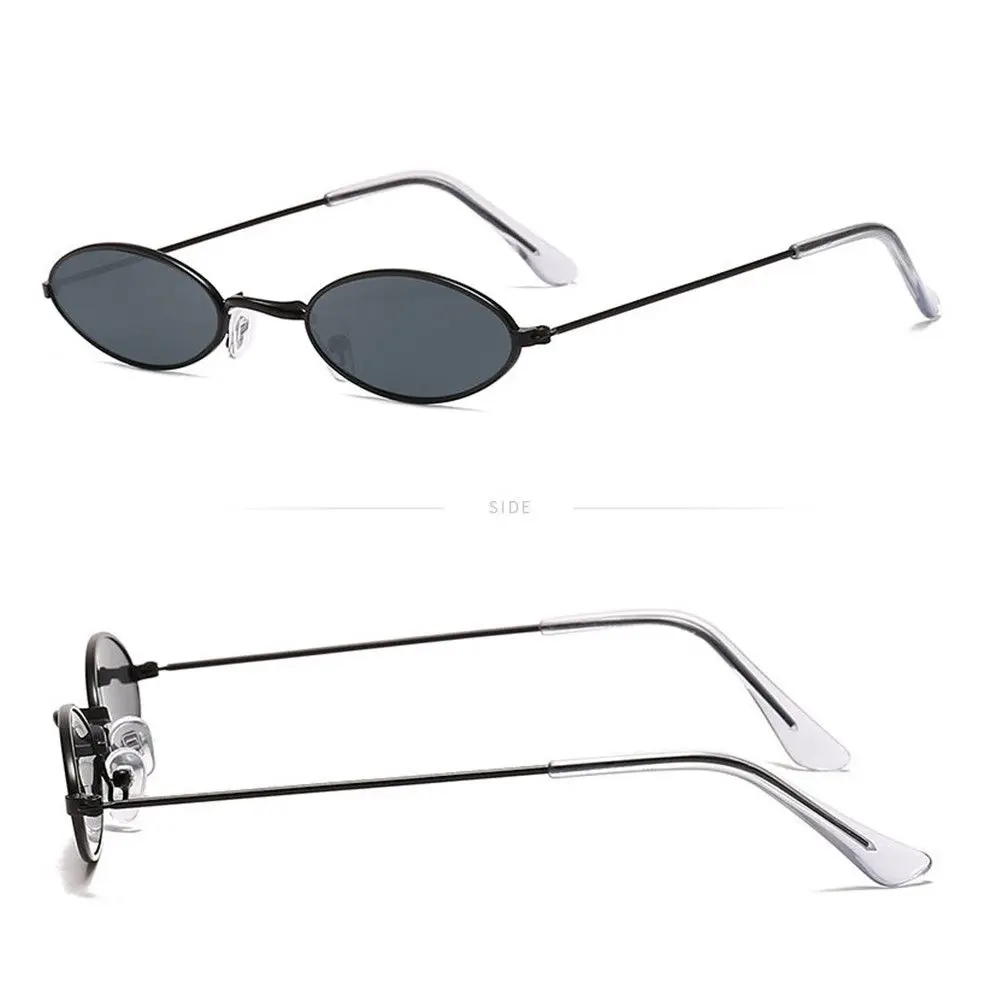 Retro Kleine Ovale Sonnenbrille Vintage Shades Sonnenbrille für Damen 2023 für Herren und Damen Brillen 90er Street Style Sonnenbrillen – Detail 9