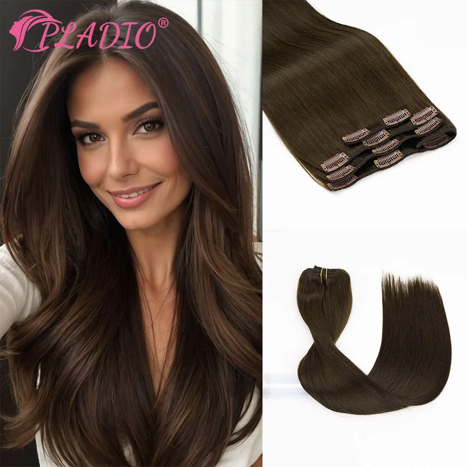 pladio-clip-in-remy-brazilian-straight-human-hair-extensions-7pcs-dark-brown-thick-natural-soft-no-shedding-healthy-14-26-inch