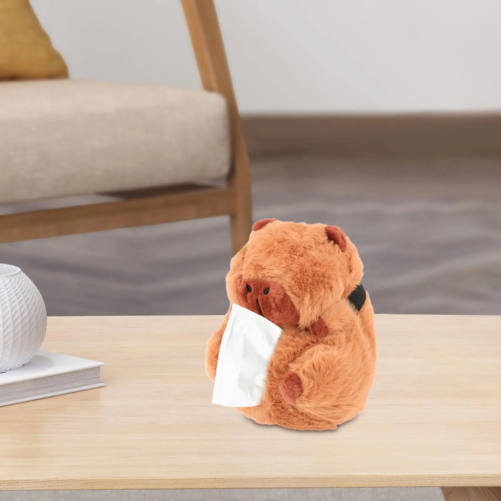 Capybara Tissue Box Seat Back Paper Towel Hanging Bag for Home Office Car