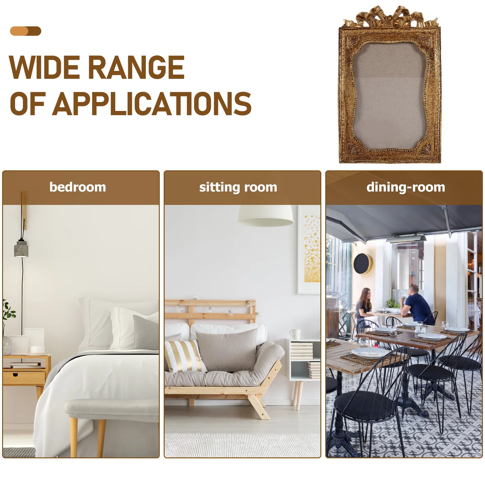 

Vintage Resin Photo 3D Ribbon Design Decorative Picture Frame For Home Coffee Shop Studio Desktop Display Resin Frame Wall Mount