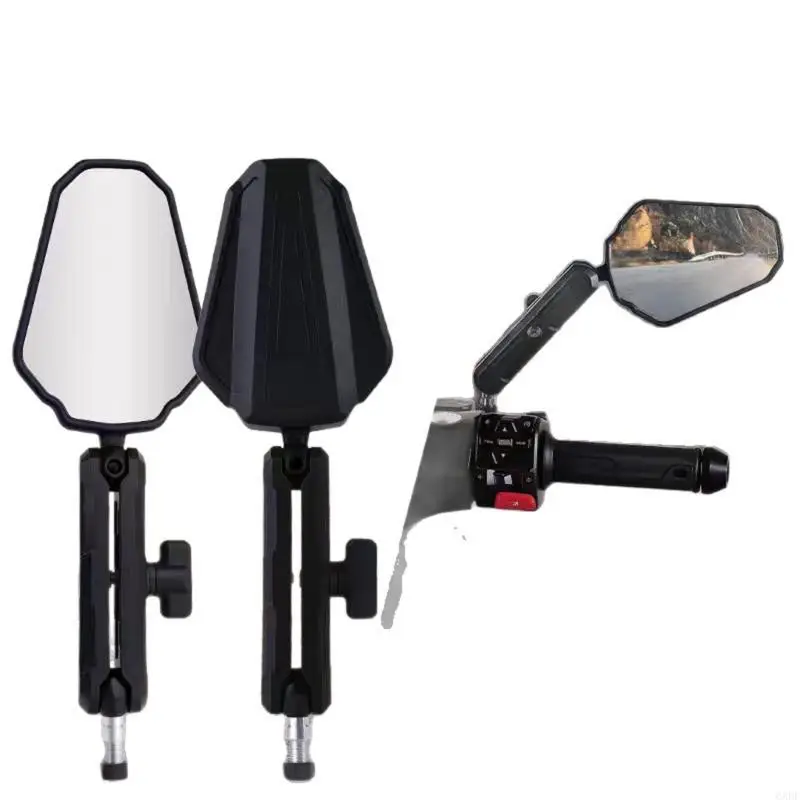 مرآة دراجة ABS جديدة لعام 2025 بتصميم قابل للطي لمناورة المسار الضيق GY300NK