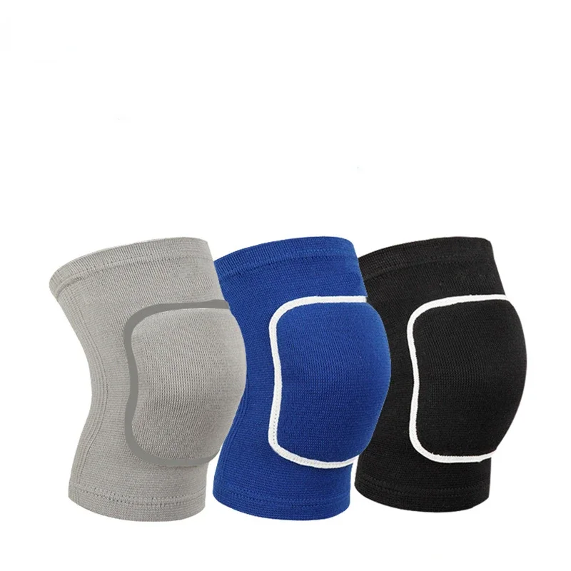 1pair Elbow&Knee Pads Knitted Thick Sport and Fitness Sponge Basketball Volleyball Crash Brace Pad Elbow Brace Protective Gear