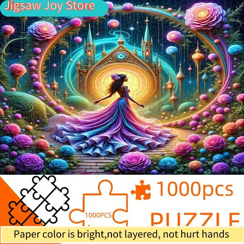 

Пазл Disney «Замок и принцесса» — яркая сказочная сцена с розами, башнями и волшебной атмосферой, идеально подходит для взрослых