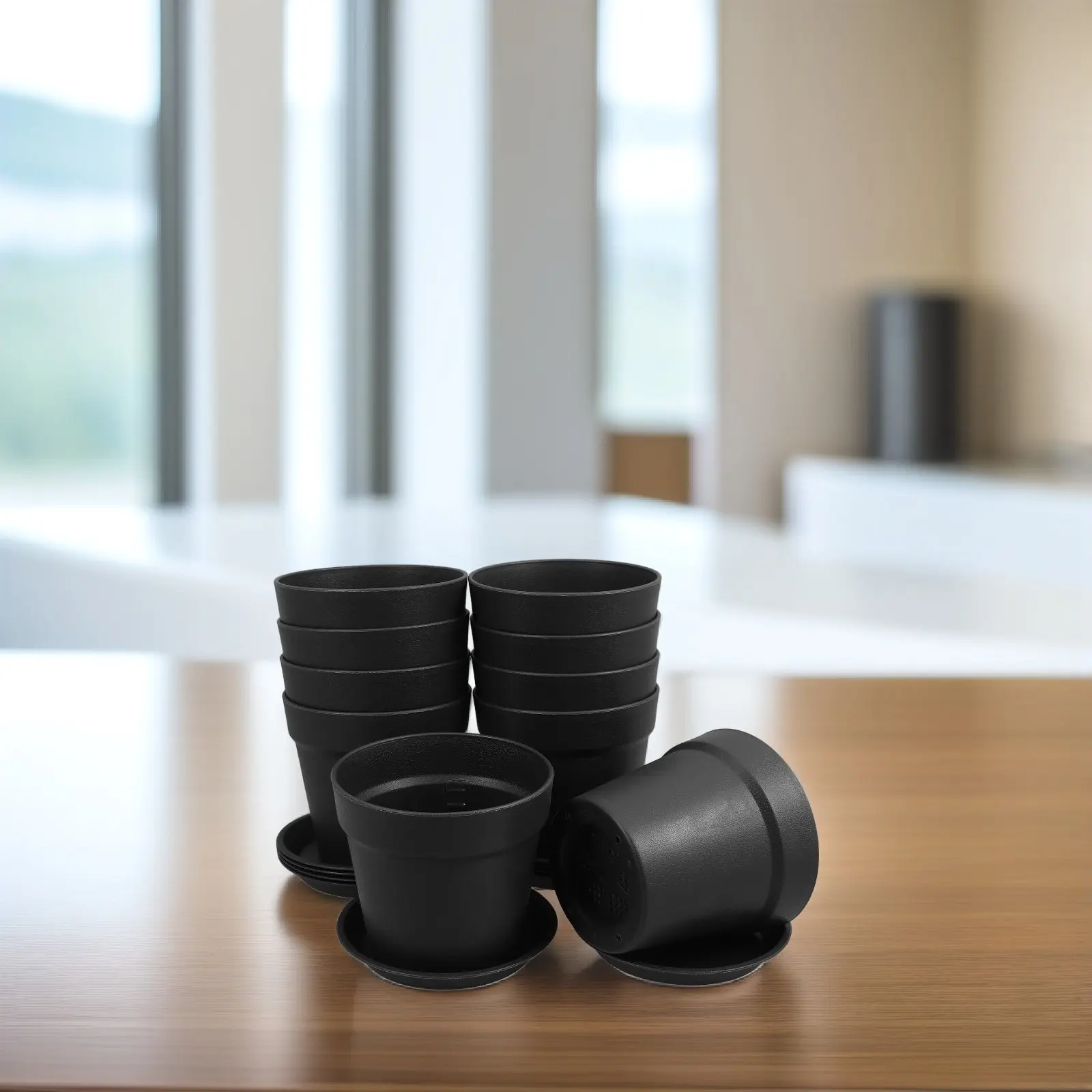 

10Pcs Thickened Desktop Plastic Flower Pots Small Planters Indoor Outdoor Succulent Planter Garden Planting Containers with