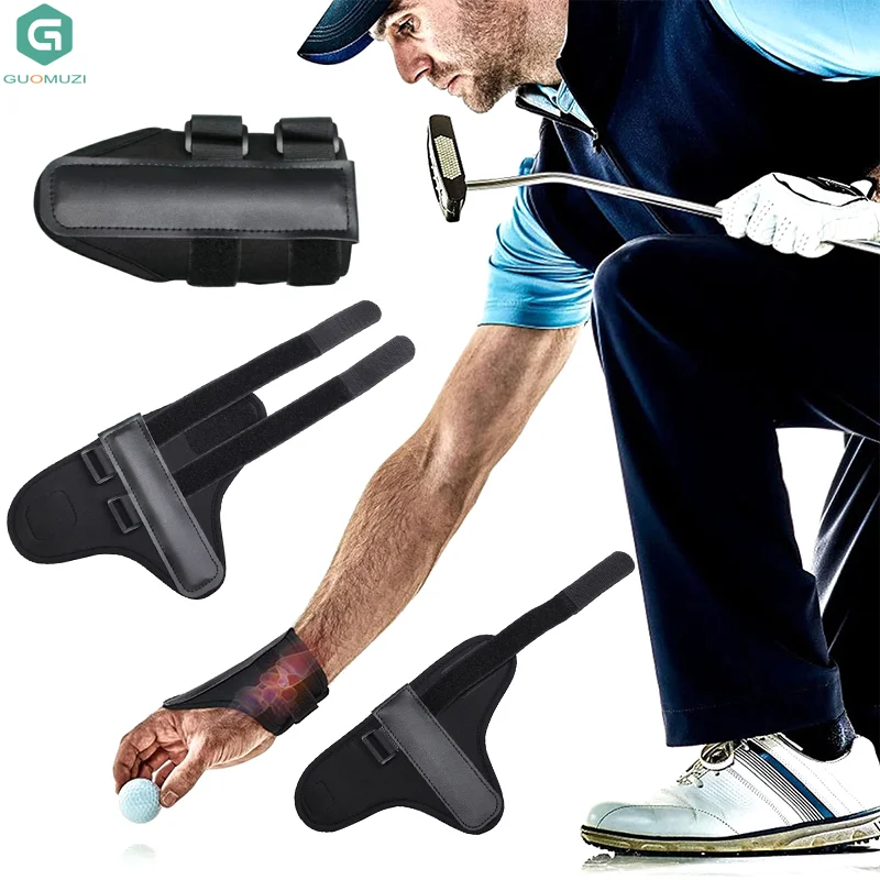 

Black Golf Swing Aids Pro Power Band Wrist Brace Smooth And Connect-Easy Correct Training Swing Gesture Alignment Practice Tool