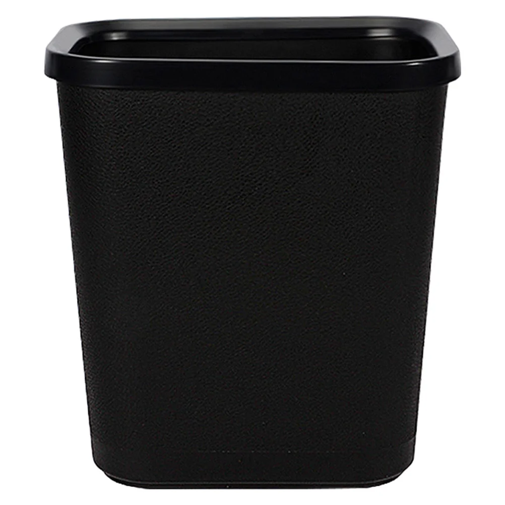 Basket Flame Retardant Trash Can Garbage Bins Storage Black Household Container