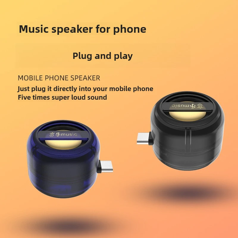 Hotsale alto tipo-c plug-in amplificador de som para o telefone portátil mini alto-falantes bluetooth pequena caixa amplificador de som do telefone móvel