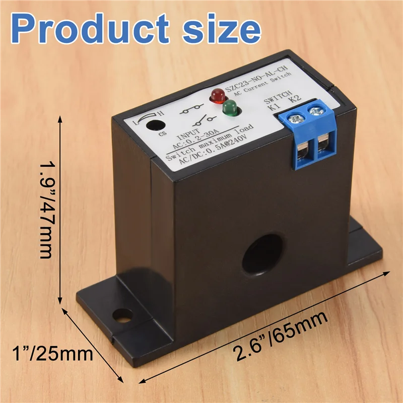 Переключатель взаимной индуктивности тока SZC23-NO-AL-CH Нормально открытый переключатель обнаружения тока для контроля изоляции переменного тока