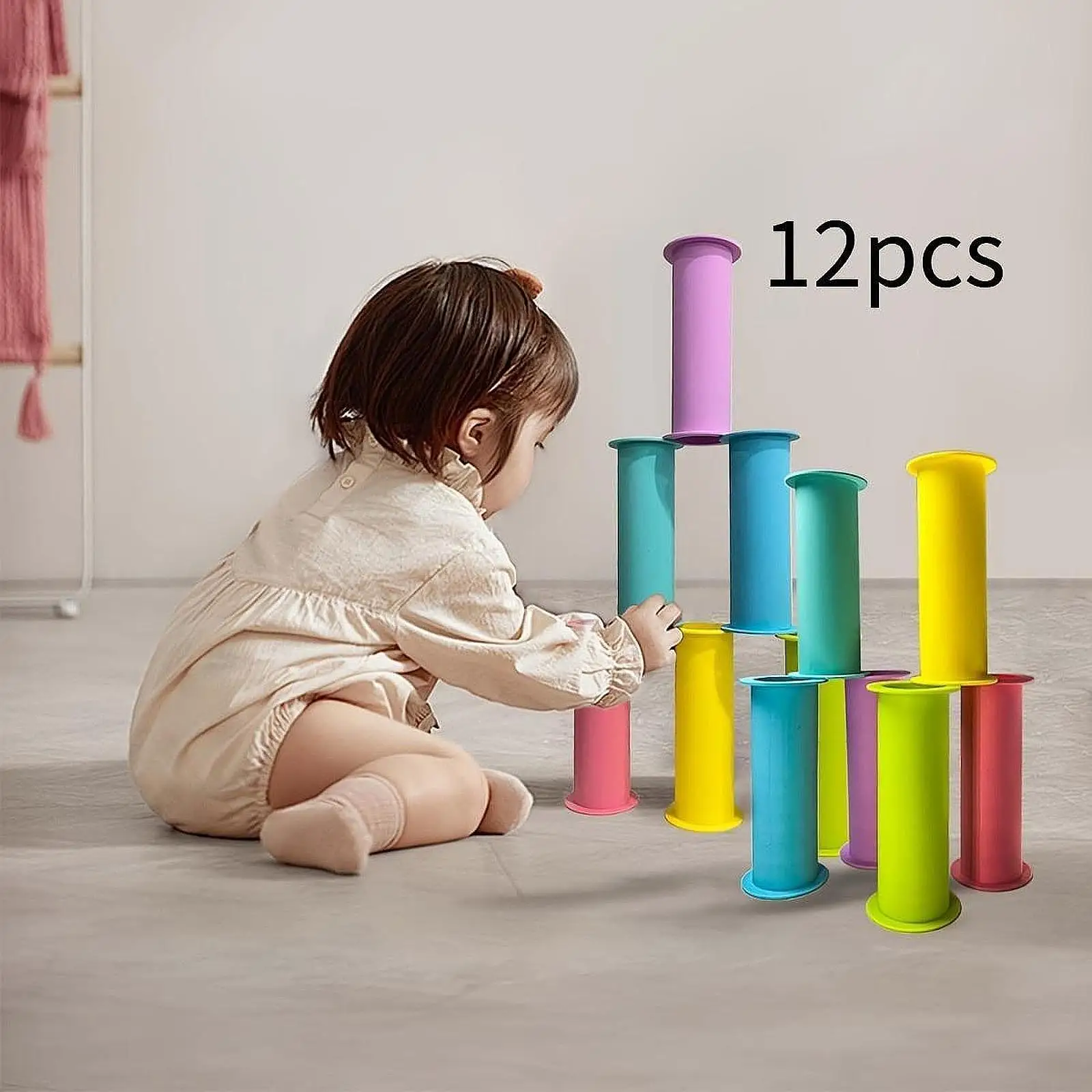 

12 шт., детские штабелируемые чашки, игрушки, обучающие игрушки, подарок для путешествий, вечеринки, образовательная скоростная тренировочная игра для ребенка 1-летнего мальчика, девочки, дети
