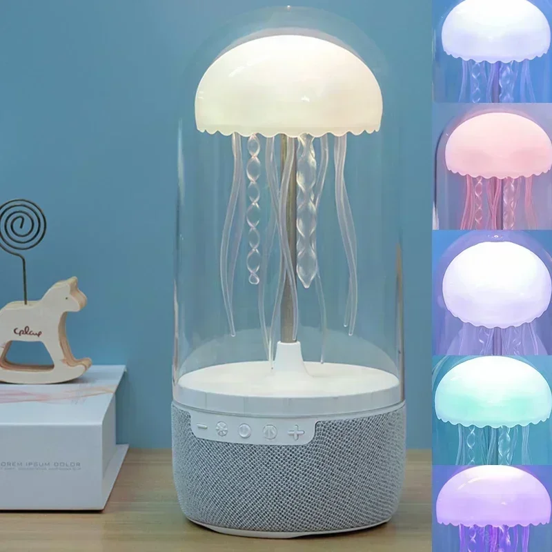 

Creative Colorful Jellyfish Lamp Bluetooth Speaker HiFi Stereo 1800mAh Sports Jellyfish speaker with Lights for Office Home